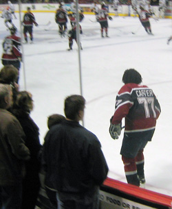Anson Carter at the game we went to against the Chicago Blackhawks last season