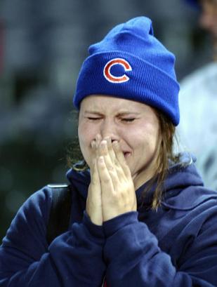 Cubs fan crying