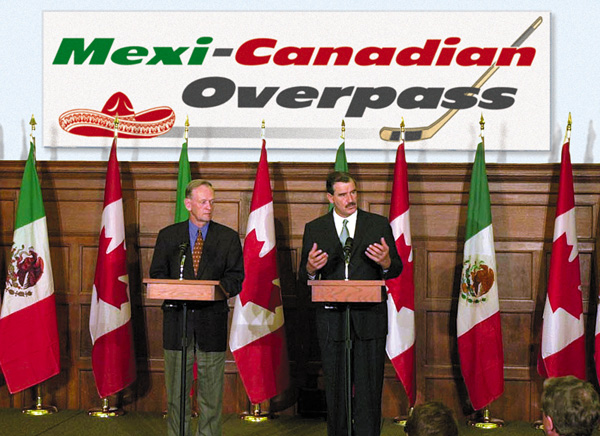 The Onion - U.S. Protests Mexi-Canadian Overpass